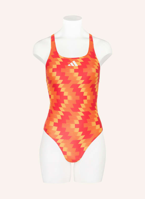 adidas Zwemkleding met voetbal-geïnspireerde all-overprint ROOD / ORANJE / GEEL