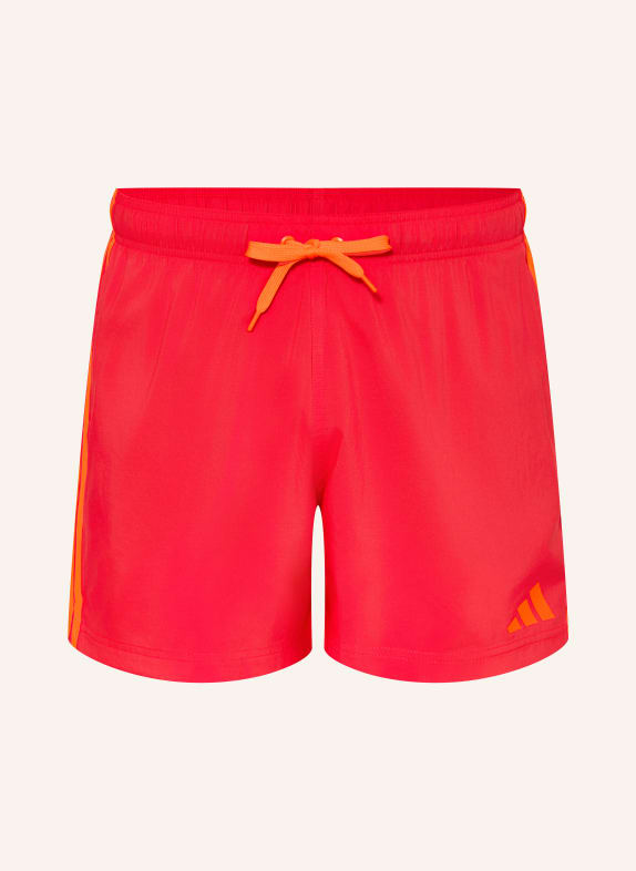 adidas Badeshorts 3-STREIFEN SHORT 5INCH NEONROT / NEONORANGE