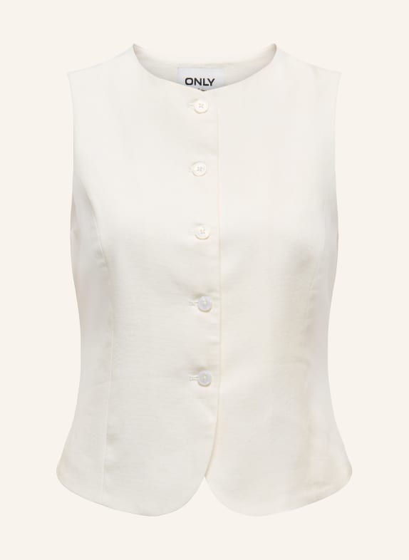 ONLY Blazerweste mit Leinen WEISS