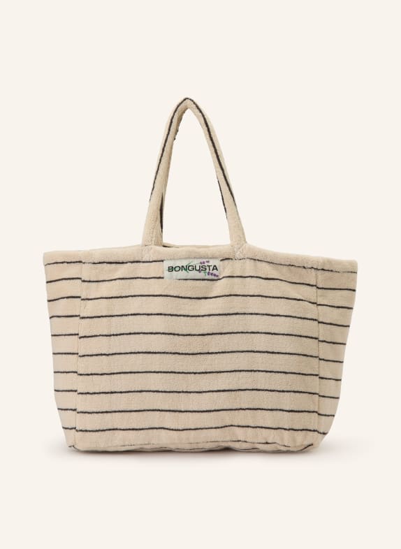 BONGUSTA Strandtas NARAM CRÈME / DONKERGRIJS