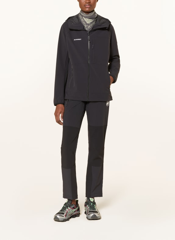 MAMMUT Softshelljas ULTIMATE COMFORT SO HOODED ZWART