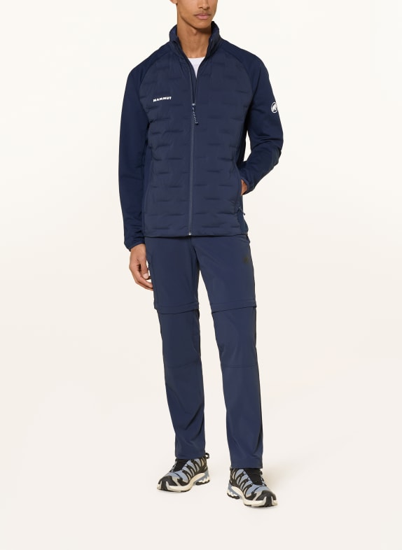 MAMMUT Hybride gewatteerde jas SENDER IN DONKERBLAUW