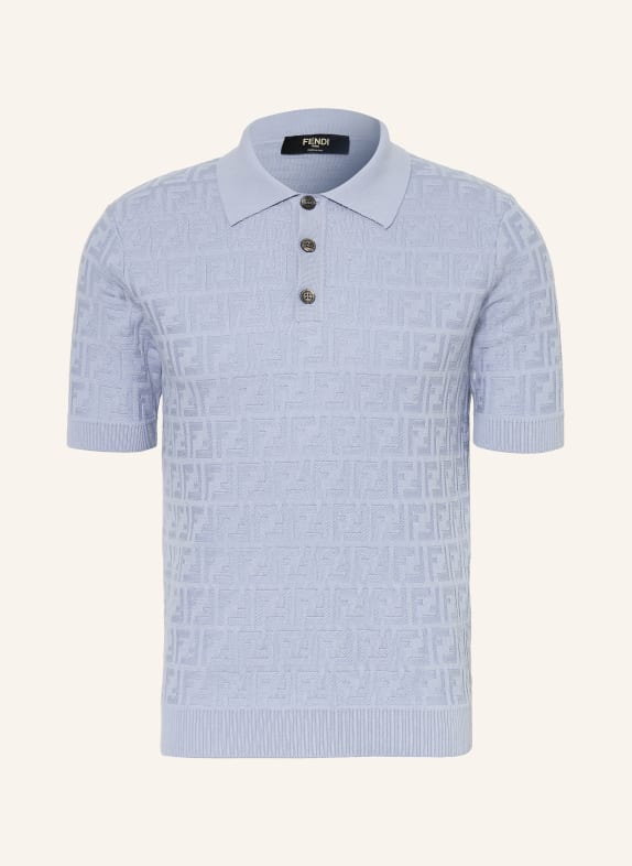FENDI Polo en maille BLEU CLAIR
