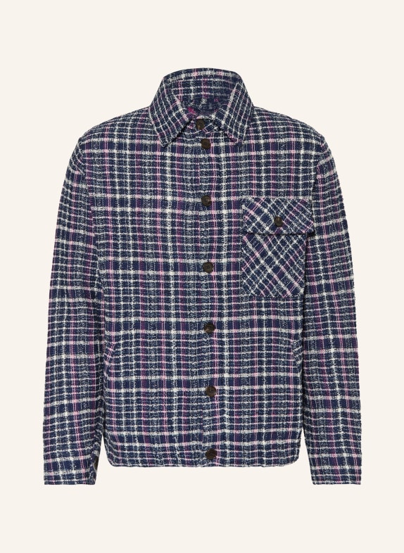 ETRO Bouclé-overjas DONKERBLAUW / ROZE / WIT