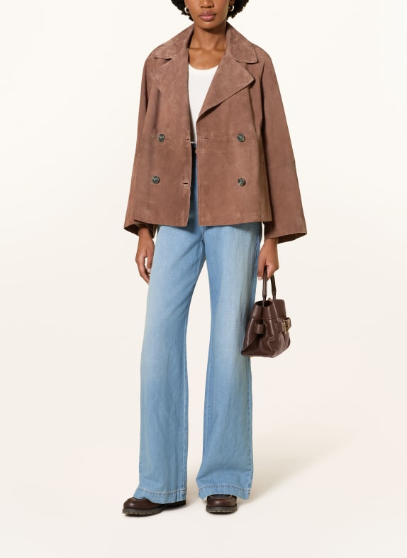 WEEKEND Max Mara Lederjacke SOSPIRO BRAUN