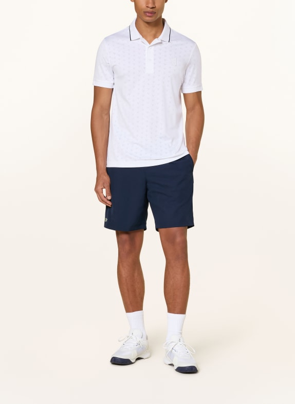 LACOSTE Functioneel poloshirt WIT / ZWART