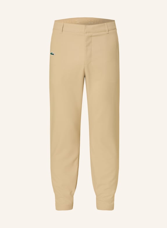 LACOSTE pantalon de golf BEIGE / VERT