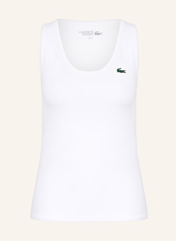 LACOSTE débardeur BLANC / VERT