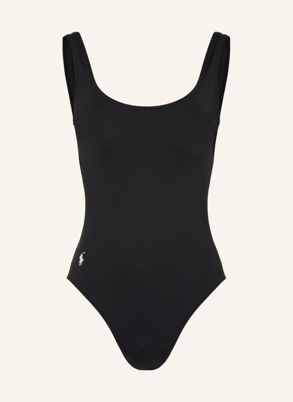 POLO RALPH LAUREN Strój kąpielowy MISSY CZARNY / BIAŁY