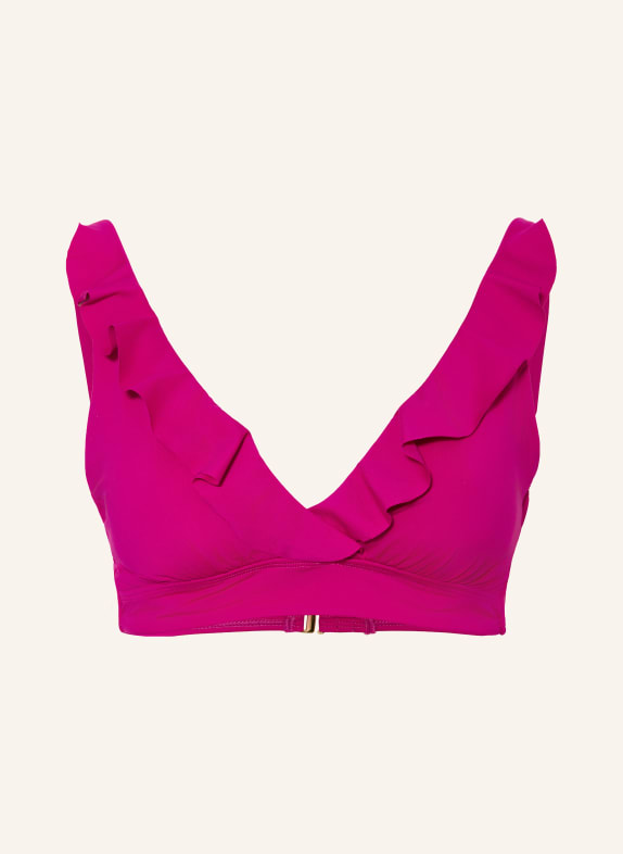 LAUREN RALPH LAUREN Underwire Bikini Top BEACH CLUB SOLIDS FUCHSIA