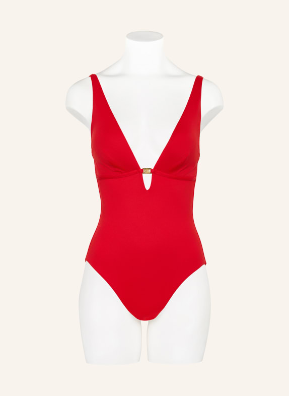 LAUREN RALPH LAUREN Badeanzug BEACH CLUB SOLIDS ROT