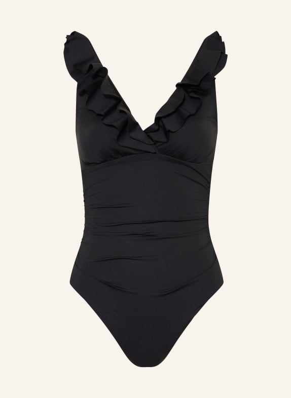 LAUREN RALPH LAUREN Badeanzug BEACH CLUB SOLIDS SCHWARZ