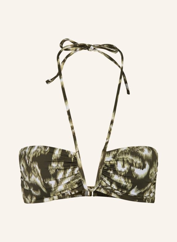 LAUREN RALPH LAUREN Bikinitop met halternek GROEN / LICHTGROEN / WIT