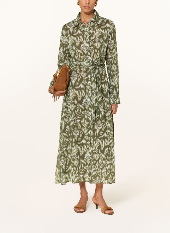 LAUREN RALPH LAUREN Strandkleid OLIV / ECRU / HELLGRÜN