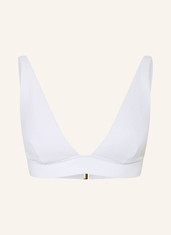 LAUREN RALPH LAUREN OTTOMAN Triangle Bikini Top WHITE