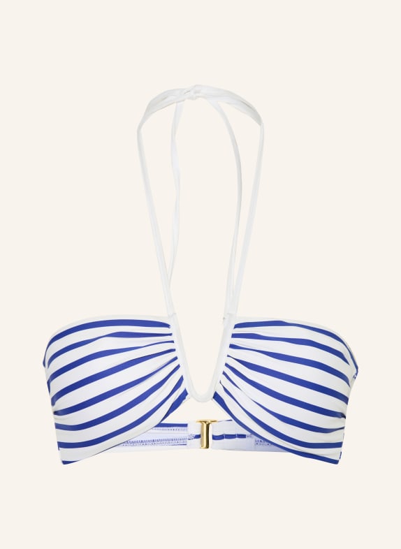 LAUREN RALPH LAUREN Bandeau-bikinitop SEASIDE STRIPE BLAUW / WIT