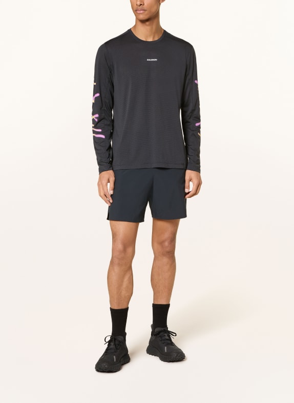 SALOMON Hardloopshirt SHAKEOUT CORE LS ZWART