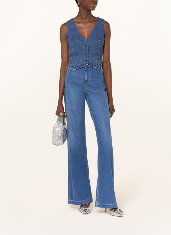 LIU JO Gilet en jean avec pierres décoratives BLEU