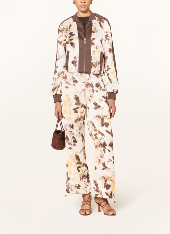 LIU JO blouson ECRU / MARRON FONCÉ / LICHTORANJE