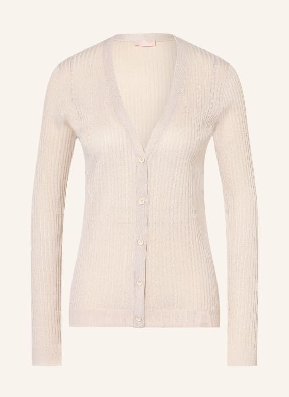 LIU JO Strickjacke mit Glitzergarn CREME / GOLD