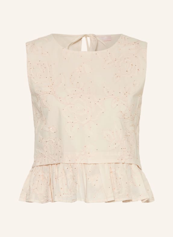 LIU JO Top met pailletten CRÈME / GOUD