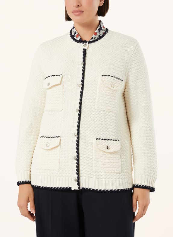 MARINA RINALDI Strikjakke ARMONY CREME / SORT
