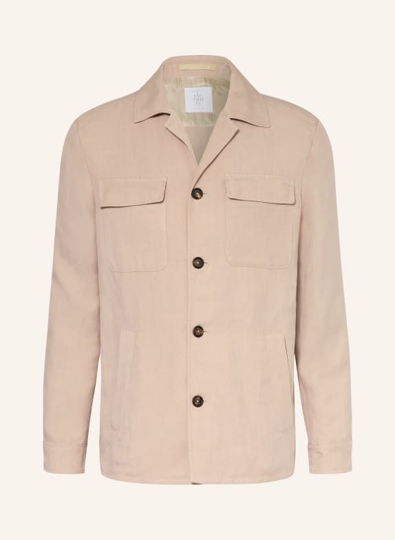 eleventy Oversized jacket with linen BEIGE