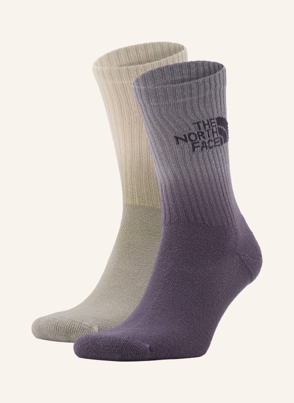 THE NORTH FACE 2er-Pack Trekking-Socken EVERYDAY BEIGE / TAUPE / DUNKELLILA