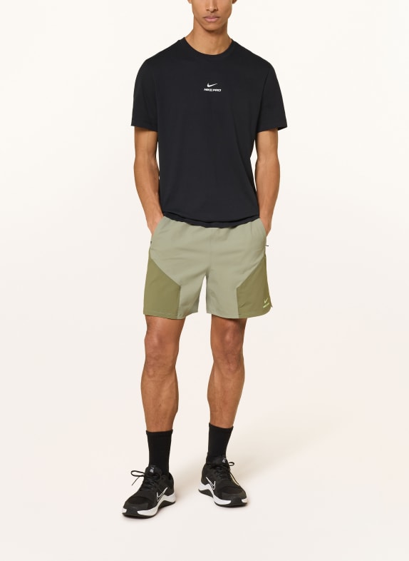 Nike Trainingsbroek PRO LICHTGROEN / NEONGEEL / OLIJF
