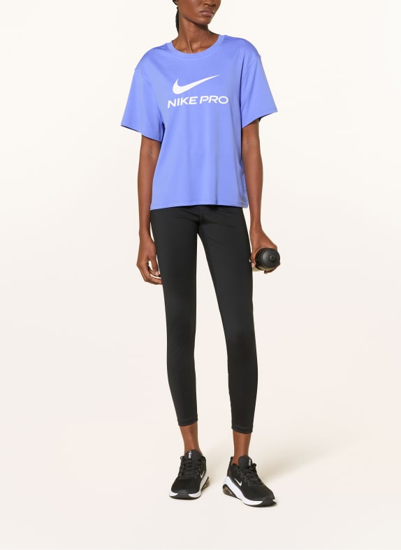 Nike T-shirt PRO BLAUW / WIT
