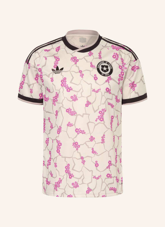 adidas Koszulka wyjazdowa CHILE 26 JASNOBRĄZOWY / CIEMNOBRĄZOWY / JASKRAWY FIOLETOWY