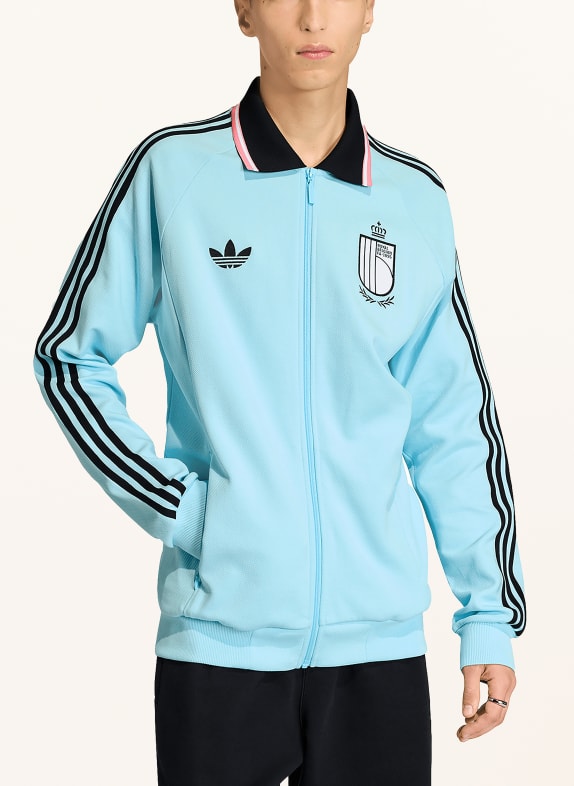adidas Sweatjack BELGIË 2026 LICHTBLAUW / LICHTROOD / ZWART
