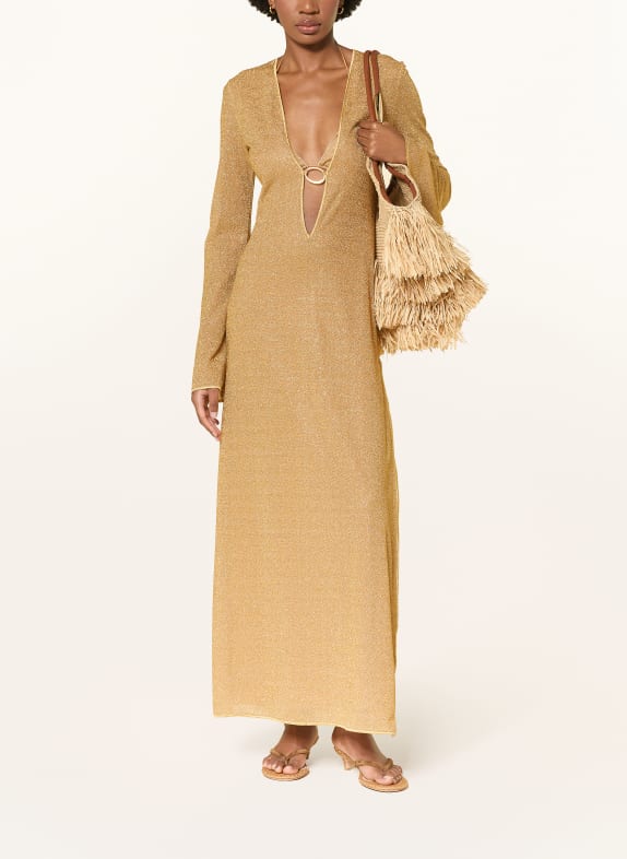 Oséree Strandkleid LUMIÈRE mit Glitzergarn GOLD