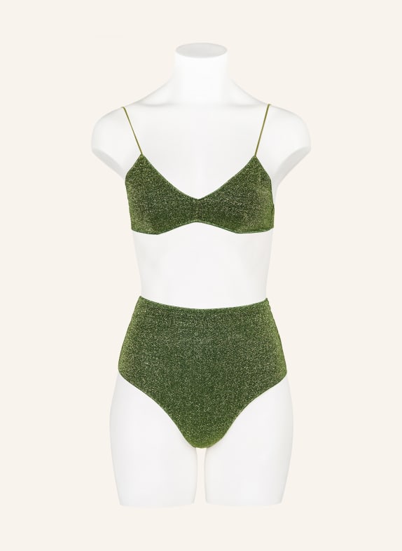 Oséree Triangelbikini LUMIERE met glittergaren GROEN / GOUD
