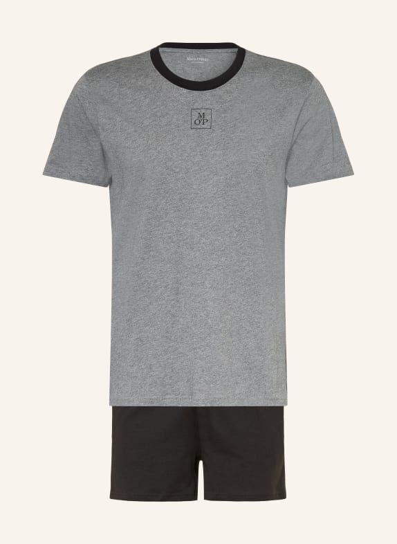 Marc O'Polo Shorty-Schlafanzug GRAU / SCHWARZ