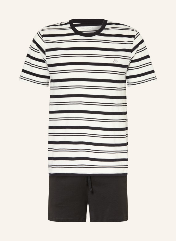 Marc O'Polo Shorty-Schlafanzug SCHWARZ / WEISS