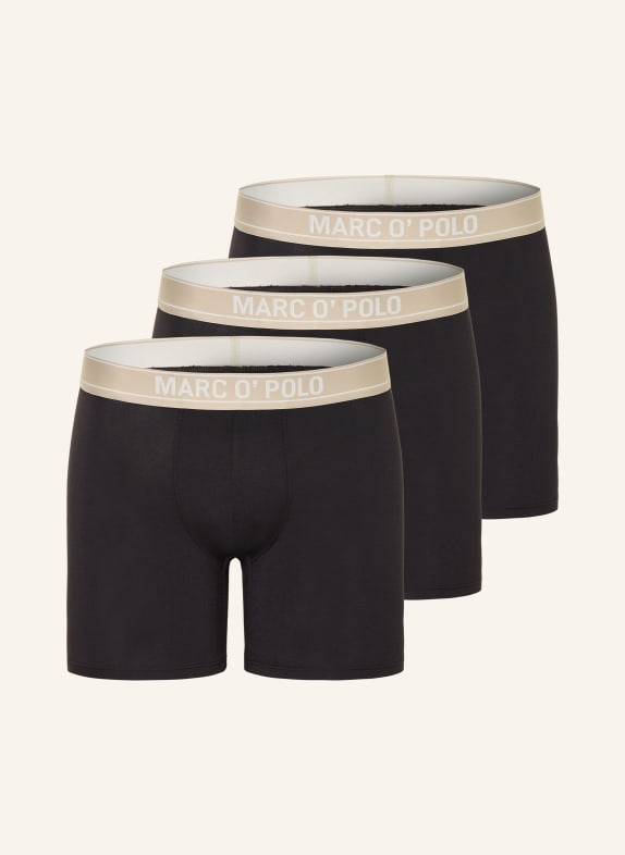 Marc O'Polo Lot de 3 boxers NOIR / BEIGE / BLANC