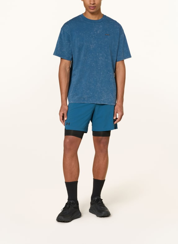 UNDER ARMOUR Tricou UA HEAVYWEIGHT ALBASTRU / ALB / NEGRU