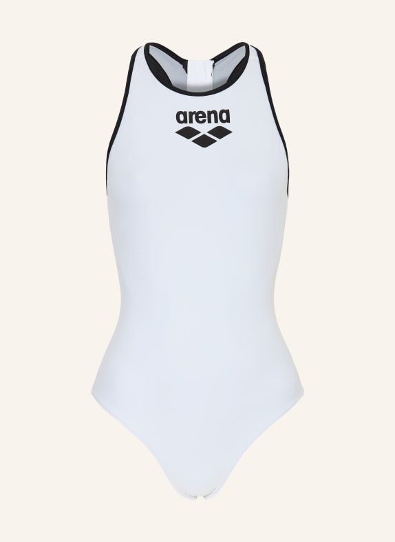 arena Badeanzug Y-LINE mit UV-Schutz 50+ WEISS / SCHWARZ