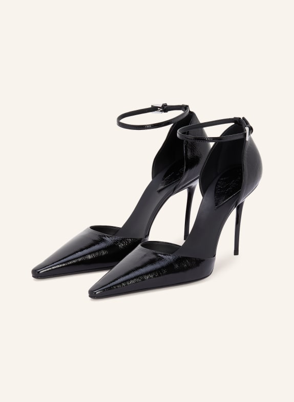 ALAÏA Lakierowane czółenka D'ORSAY CZARNY