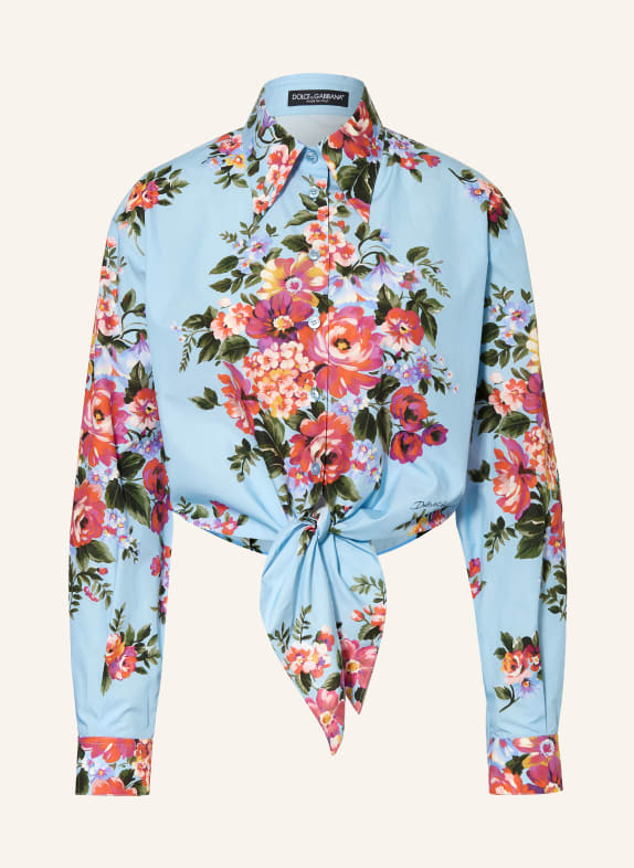 DOLCE & GABBANA Hemdbluse HELLBLAU / PINK / ROT