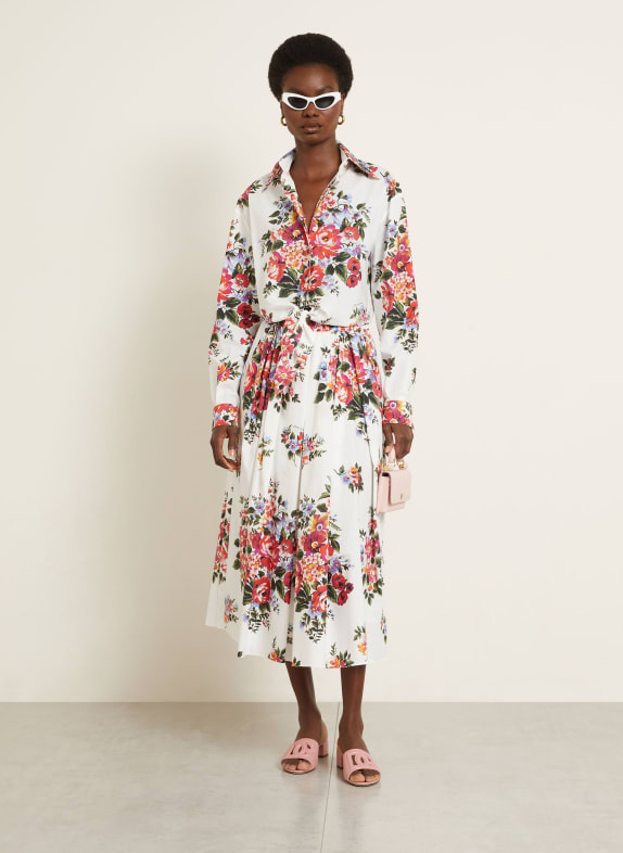 DOLCE & GABBANA rok WIT / ROOD / DONKERGROEN
