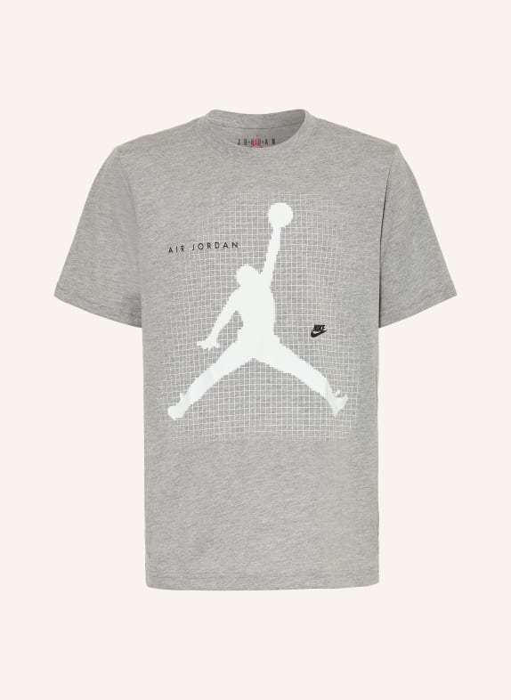 JORDAN T-Shirt JUMPMAN GRID BLUR GRAU / WEISS