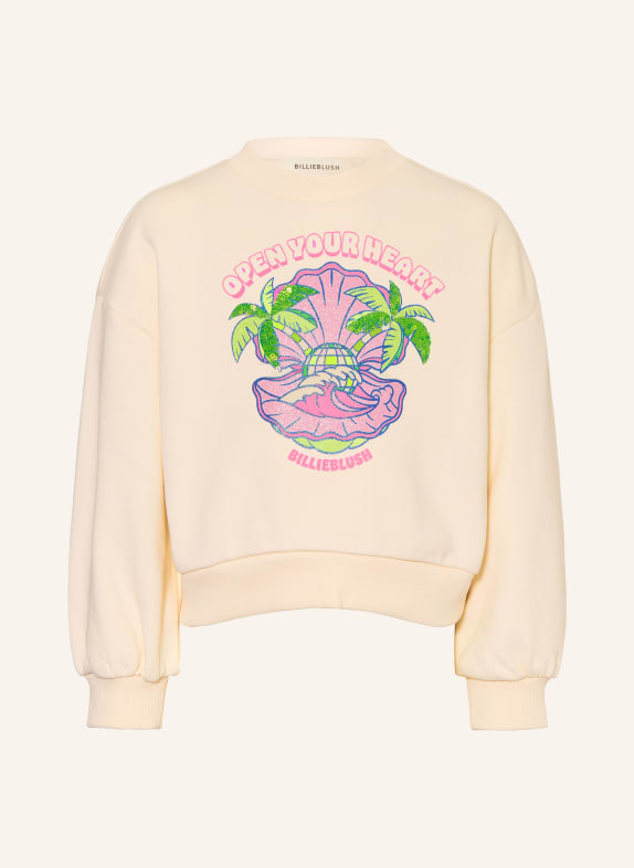 Billieblush Sweat-shirt à paillettes CRÈME / ROSE FLUO / VERT CLAIR