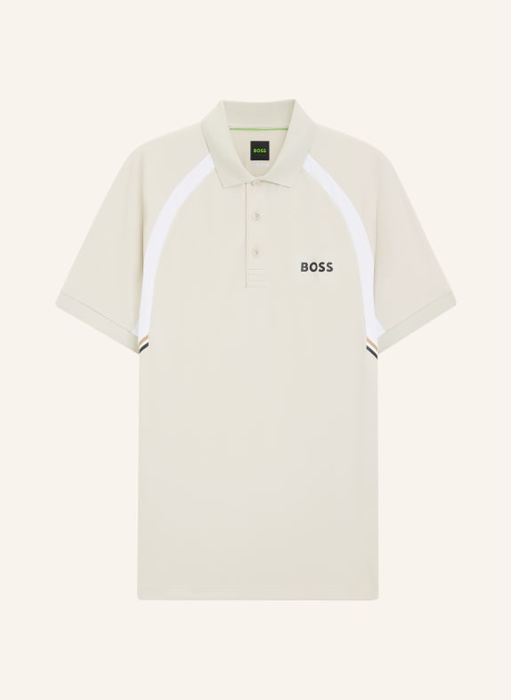 BOSS Functioneel poloshirt TOC LICHTGRIJS / WIT / ZWART