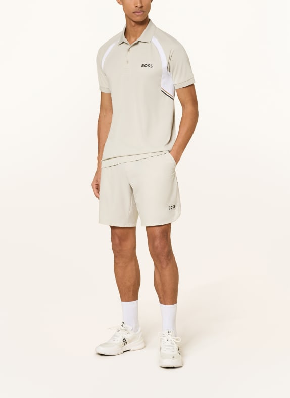 BOSS Functioneel poloshirt TOC LICHTGRIJS / WIT / ZWART