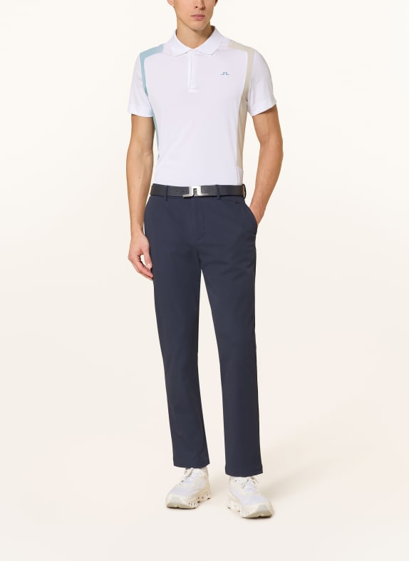 J.LINDEBERG Functioneel poloshirt WIT / BEIGE / LICHTBLAUW