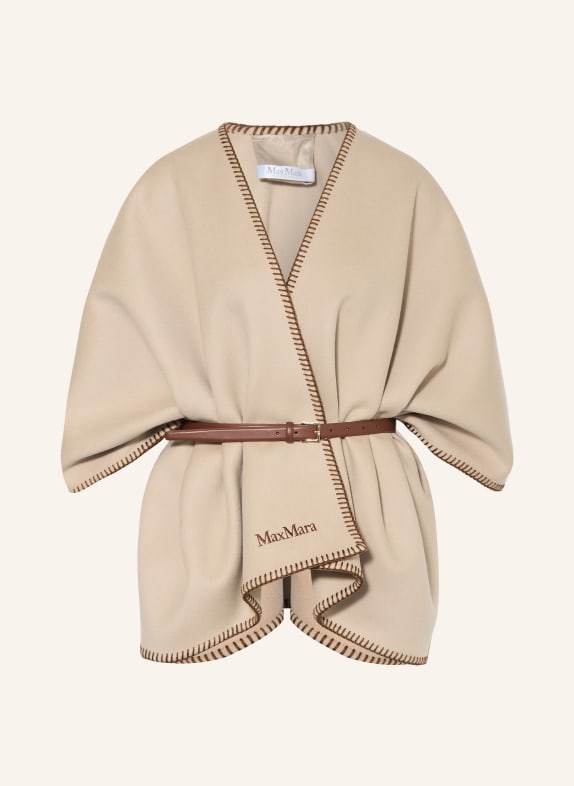 Max Mara Cape COLOMBA BEIGE / BRAUN