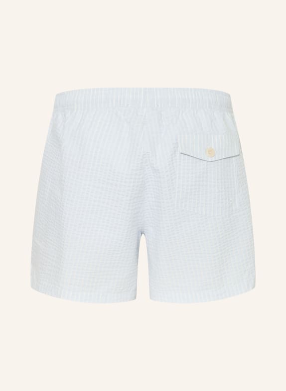 Marc O'Polo Badeshorts LYSEBLÅ / HVID