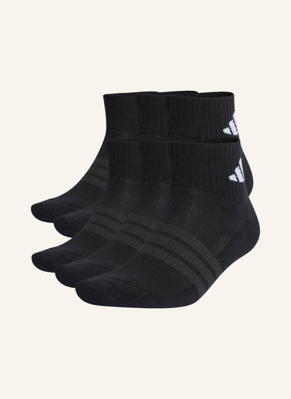 adidas 6er-Pack Sportsocken CUSHIONED ESSENTIALS ANKLE SCHWARZ / DUNKELGRAU / WEISS